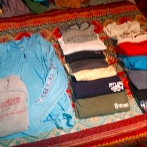 Lot of Tshirts, mostly fishing.